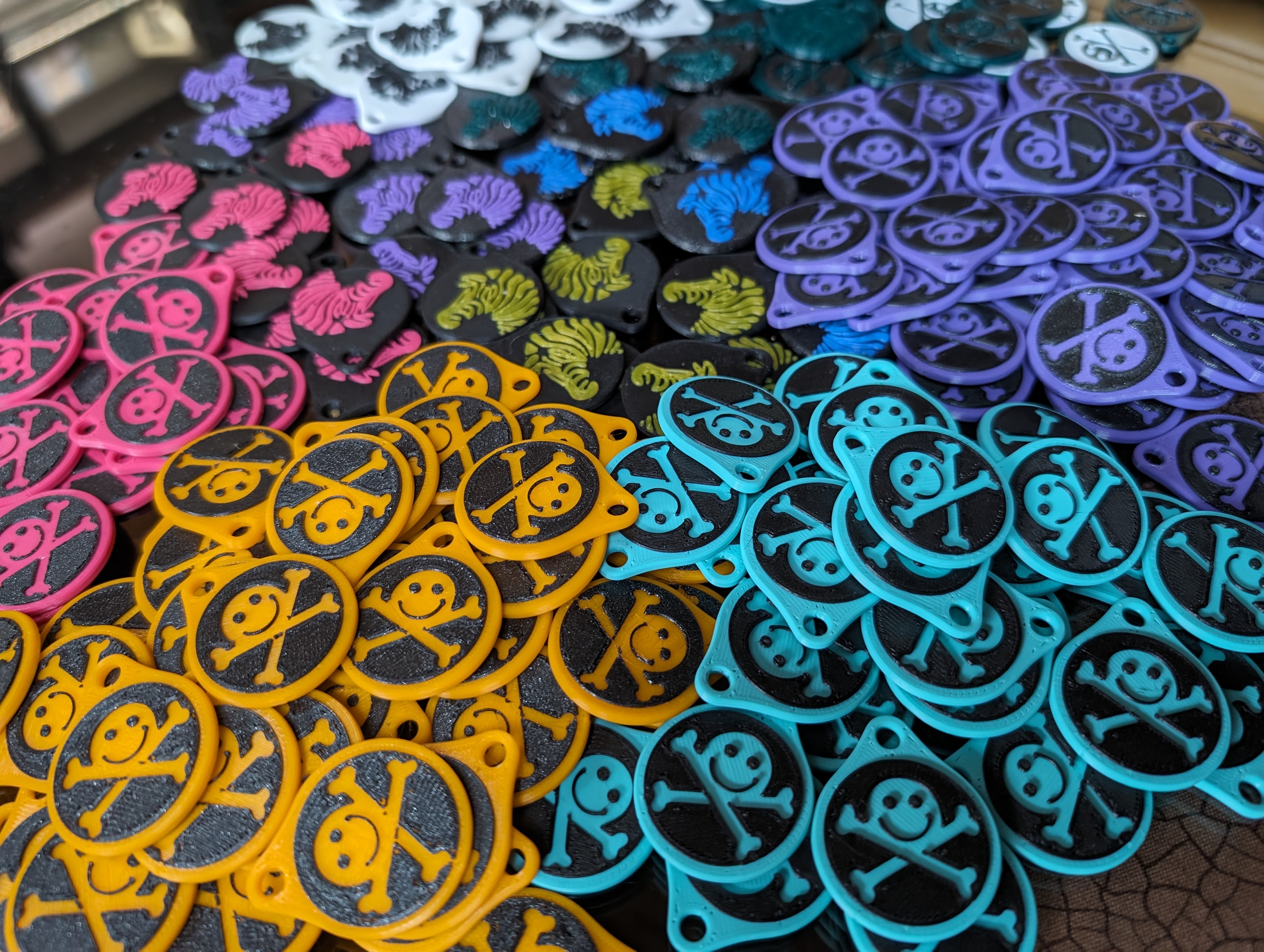 pile of printed nfc tags