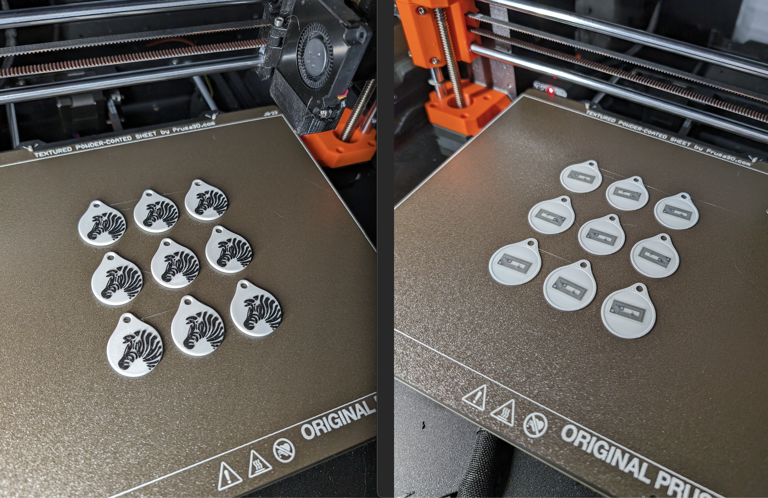 NFC tags on the printer